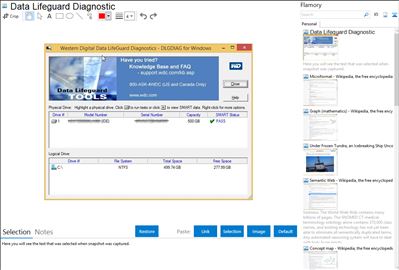Data Lifeguard Diagnostic - Flamory bookmarks and screenshots