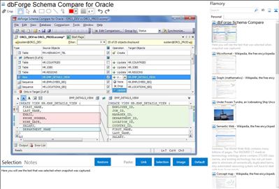 dbForge Schema Compare for Oracle - Flamory bookmarks and screenshots