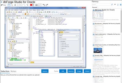 dbForge Studio for Oracle - Flamory bookmarks and screenshots