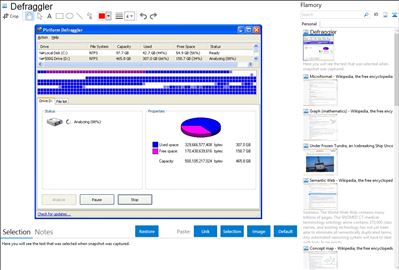 Defraggler - Flamory bookmarks and screenshots