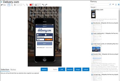 Delivery.com - Flamory bookmarks and screenshots