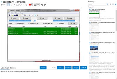 Directory Compare - Flamory bookmarks and screenshots