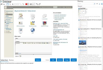 Dotclear - Flamory bookmarks and screenshots