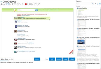 DuckDuckGo - Flamory bookmarks and screenshots
