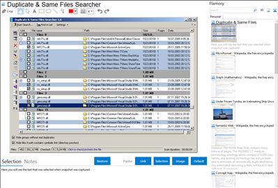 Duplicate & Same Files Searcher - Flamory bookmarks and screenshots