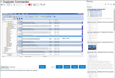 Duplicate Commander - Flamory bookmarks and screenshots