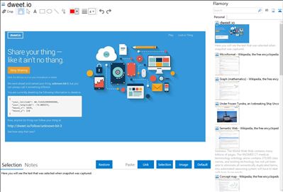 dweet.io - Flamory bookmarks and screenshots