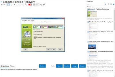 EaseUS Partition Recovery - Flamory bookmarks and screenshots