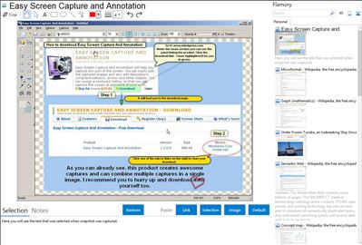 Easy Screen Capture and Annotation - Flamory bookmarks and screenshots