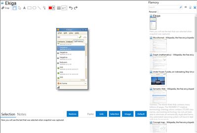 Ekiga - Flamory bookmarks and screenshots