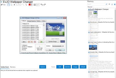 EvJO Wallpaper Changer - Flamory bookmarks and screenshots
