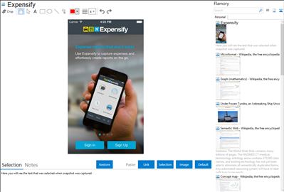 Expensify - Flamory bookmarks and screenshots