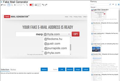Fake Mail Generator - Flamory bookmarks and screenshots