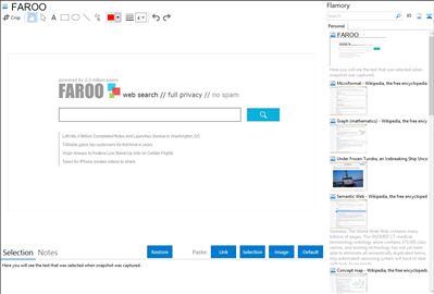 FAROO - Flamory bookmarks and screenshots