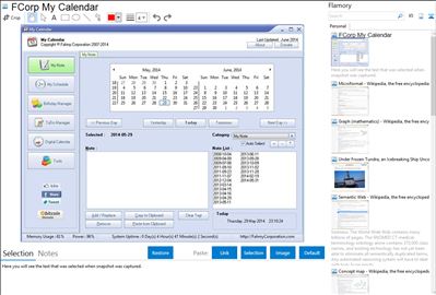 FCorp My Calendar - Flamory bookmarks and screenshots