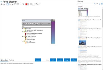 Feed Sidebar - Flamory bookmarks and screenshots