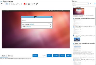 Fetchnotes - Flamory bookmarks and screenshots