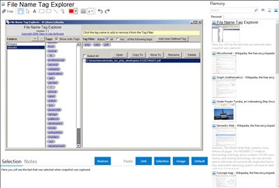 File Name Tag Explorer - Flamory bookmarks and screenshots