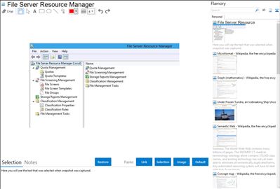 File Server Resource Manager - Flamory bookmarks and screenshots