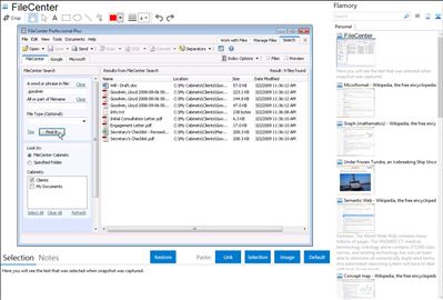FileCenter - Flamory bookmarks and screenshots