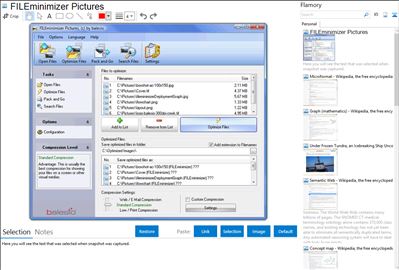 FILEminimizer Pictures - Flamory bookmarks and screenshots