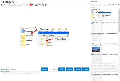 FindeXer - Flamory bookmarks and screenshots