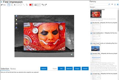 First Impression - Flamory bookmarks and screenshots
