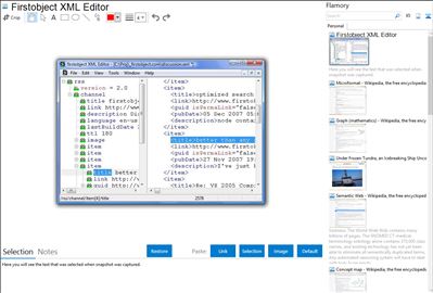 Firstobject XML Editor - Flamory bookmarks and screenshots