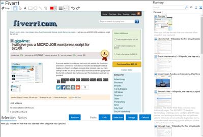 Fiverr1 - Flamory bookmarks and screenshots