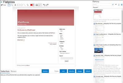 Flatpress - Flamory bookmarks and screenshots