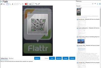 Flattr - Flamory bookmarks and screenshots