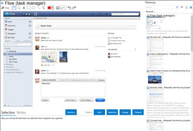 Flow (task manager) - Flamory bookmarks and screenshots