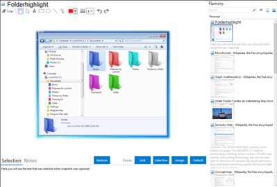 Folderhighlight - Flamory bookmarks and screenshots