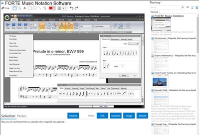 FORTE Music Notation Software - Flamory bookmarks and screenshots