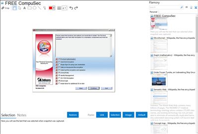 FREE CompuSec - Flamory bookmarks and screenshots