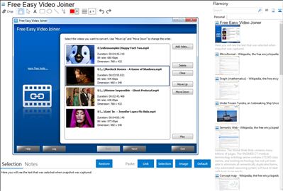 Free Easy Video Joiner - Flamory bookmarks and screenshots