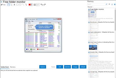 Free folder monitor - Flamory bookmarks and screenshots
