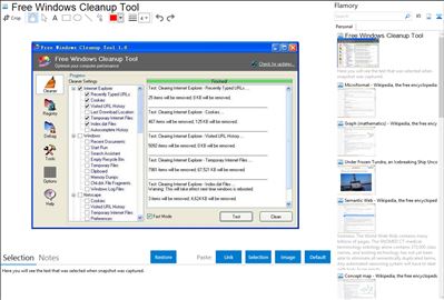 Free Windows Cleanup Tool - Flamory bookmarks and screenshots