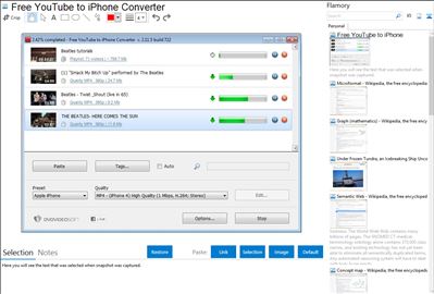 Free YouTube to iPhone Converter - Flamory bookmarks and screenshots