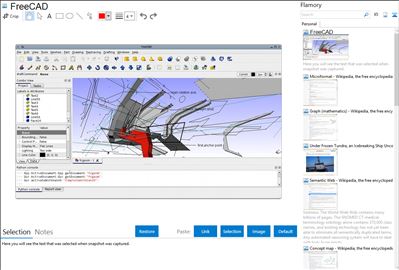 FreeCAD - Flamory bookmarks and screenshots