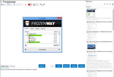 Frozenway - Flamory bookmarks and screenshots