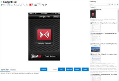 GadgetTrak - Flamory bookmarks and screenshots