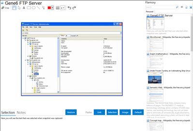 Gene6 FTP Server - Flamory bookmarks and screenshots