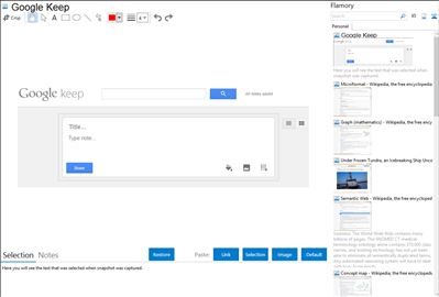 Google Keep - Flamory bookmarks and screenshots
