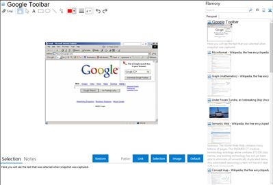 Google Toolbar - Flamory bookmarks and screenshots
