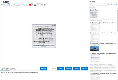 Gridy - Flamory bookmarks and screenshots