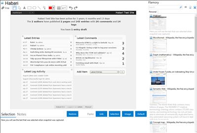 Habari - Flamory bookmarks and screenshots