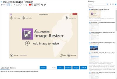 IceCream Image Resizer - Flamory bookmarks and screenshots