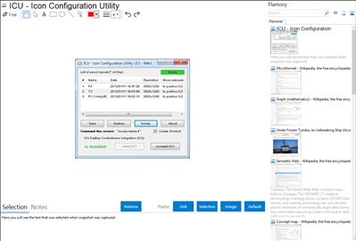ICU - Icon Configuration Utility - Flamory bookmarks and screenshots