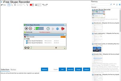 iFree Skype Recorder - Flamory bookmarks and screenshots